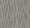 Candice Olson Bargello Wallpaper featuring a vertical pattern of grey, charcoal, and white linear strokes.