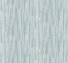 Candice Olson Bargello Wallpaper featuring a vertical pattern of varying light and dark blue lines.