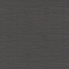 The Ribbon Bamboo Wallpaper by York Wallcoverings features a dark gray surface adorned with numerous thin, horizontal, closely spaced black lines that create a uniform, textured striped pattern across the entire design. The pattern is consistent and repetitive throughout.