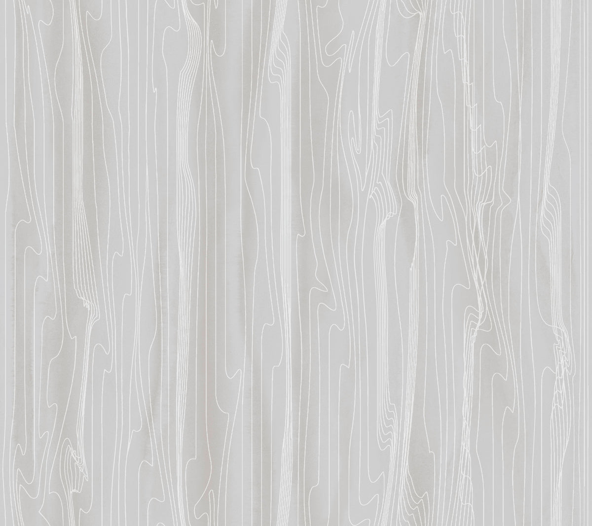 Candice Olson Fantasy Faux Bois Wallpaper in light gray with a white line drawing of a vertical wood grain pattern.