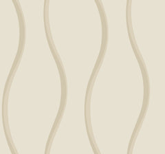 Candice Olson Unfurl Wallpaper featuring soft, vertical wavy lines in shades of beige.