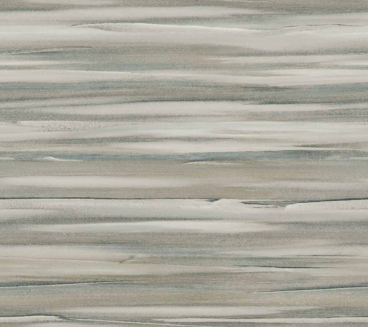 Candice Olson Sanctuary Wallpaper featuring a horizontal, layered pattern in shades of gray, beige, and white that resembles weathered wood grain.