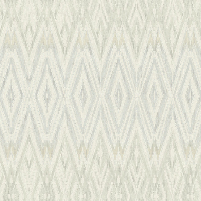 Diamond Marquise Wallpaper Wallpaper York Designer Series Double Roll Blue/Neutral 