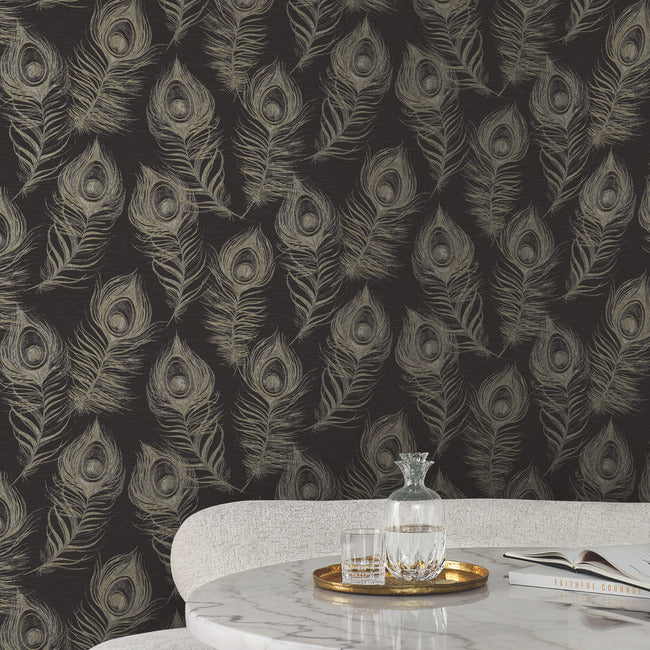 Regal Peacock Wallpaper Wallpaper York Designer Series   