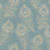 Regal Peacock Wallpaper Wallpaper York Designer Series Double Roll Dark Teal 