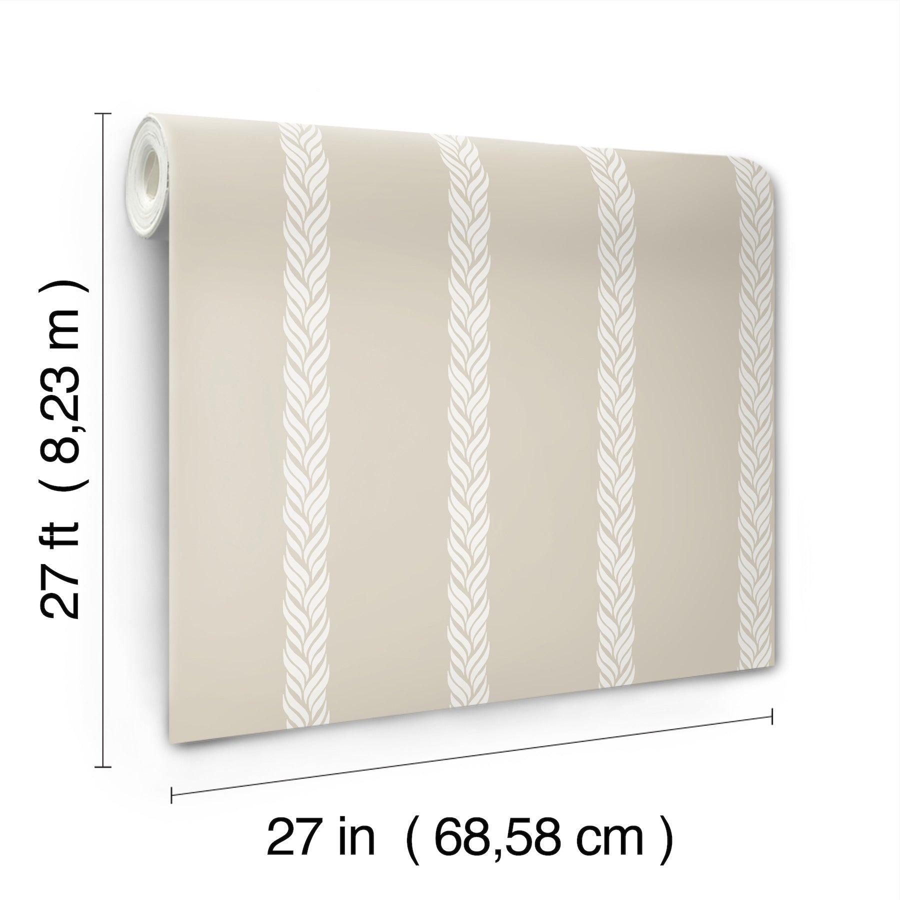 Ronald Redding Braided Stripe Wallpaper | York Wallcoverings