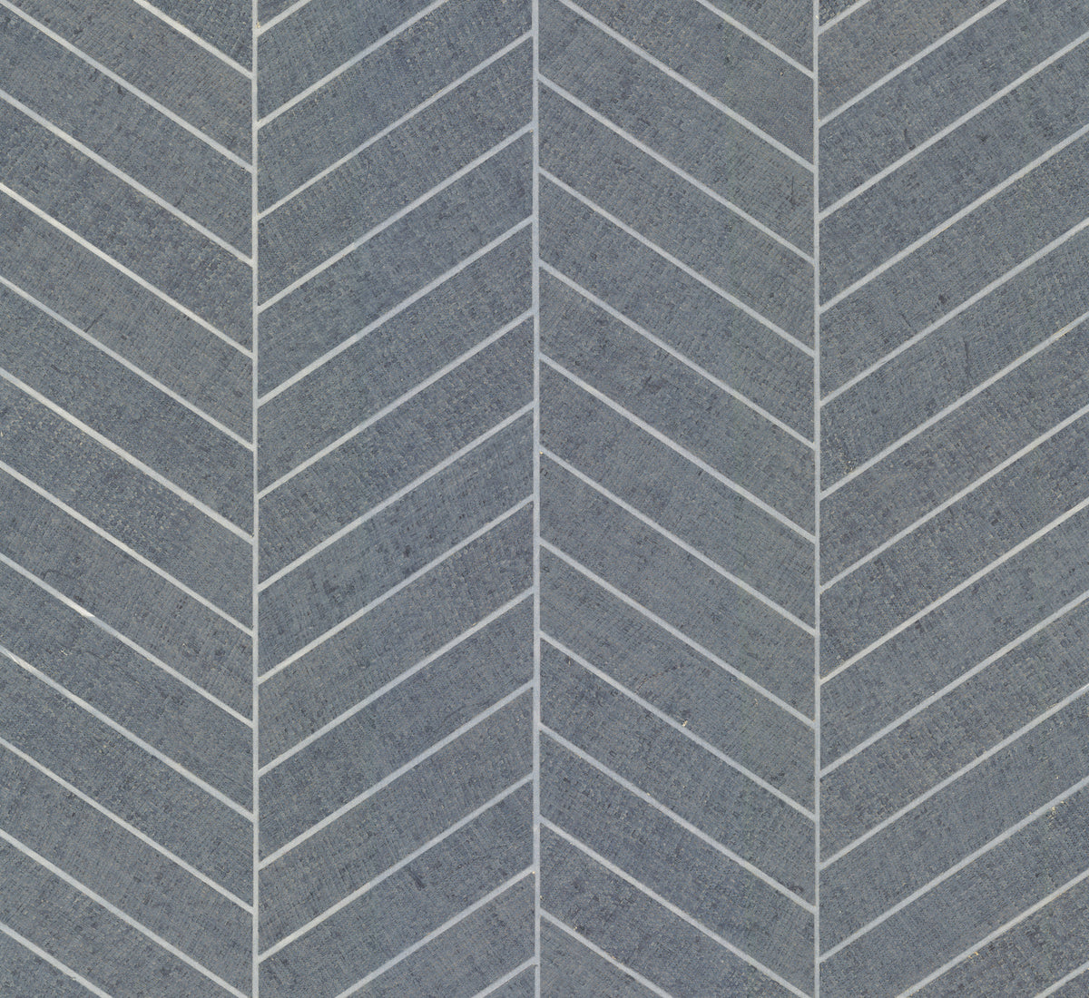 The Ronald Redding Atelier Herringbone Wallpaper by York Wallcoverings features a gray concrete surface accented with white diagonal lines in a repeating chevron pattern, creating a geometric and modern design.