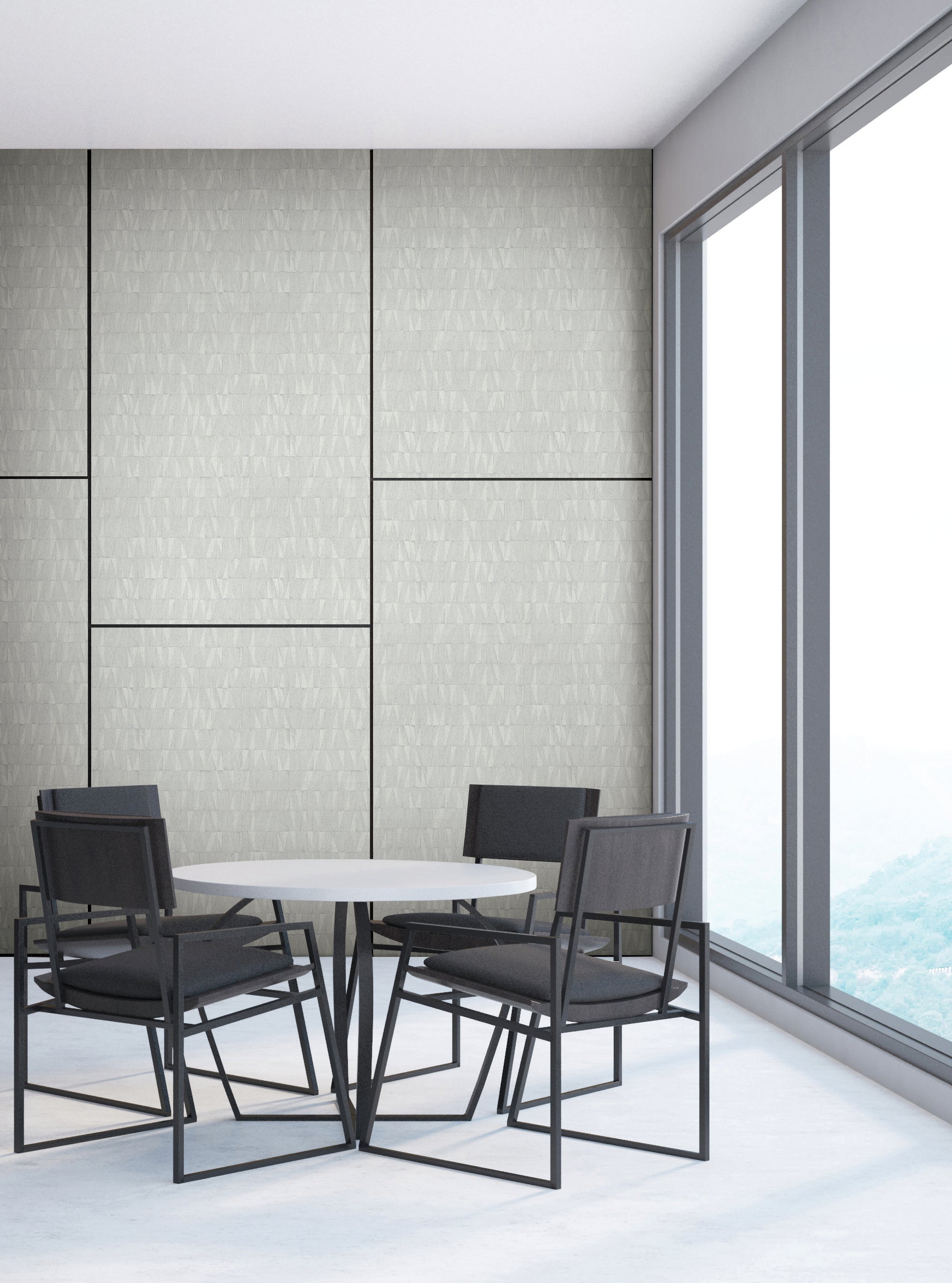 アートフレーム サマー ソーントン「パーム リーフ」 SU-06502 Baxter Semicircle Mosaic Wallpaper | York Wallcoverings