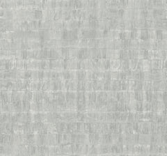 Ronald Redding Liquid Metal Wallpaper featuring a light gray, distressed brick pattern.