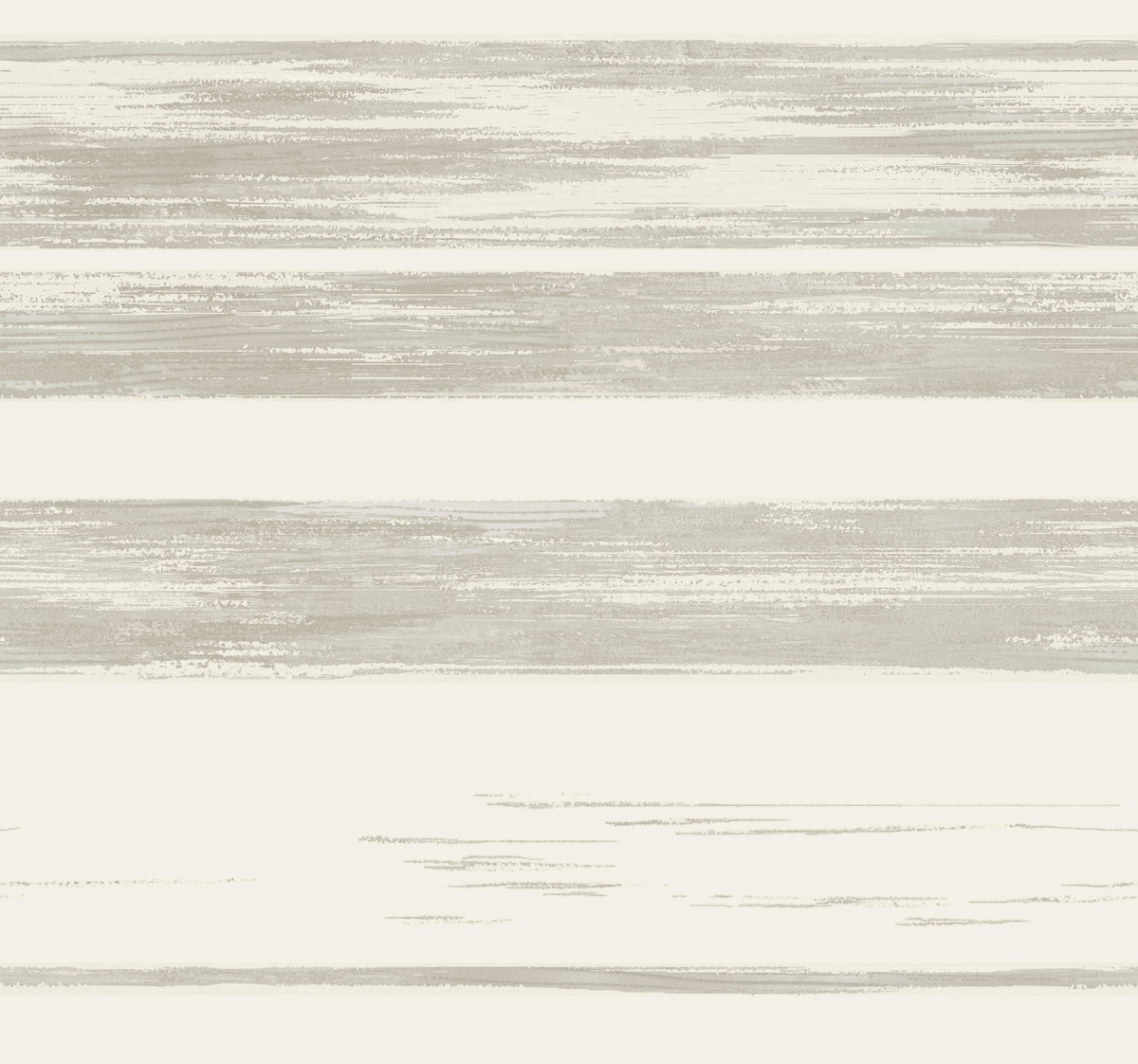 Ronald Redding Horizontal Dry Brush Wallpaper featuring a pattern of horizontal, dry-brushed stripes in shades of gray and cream.