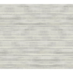 Ronald Redding Dreamscapes Wallpaper featuring horizontal, wavy stripes in varying shades of grey and off-white.