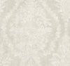 Ronald Redding Charleston Damask Wallpaper featuring a repeating beige damask floral pattern.