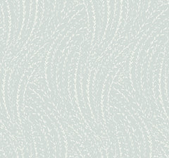 Willow Song Botanical Wallpaper by York Wallcoverings features a light gray design with delicate, wavy lines reminiscent of abstract grass or slender branches, creating a subtle, flowing texture over a muted gray background.