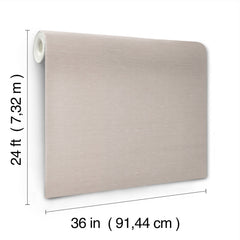 The Hempfield Weave Loomed Wallpaper by York Wallcoverings is shown unrolled. Dimensions are labeled: 24 ft (7.32 m) tall and 36 in (91.44 cm) wide.