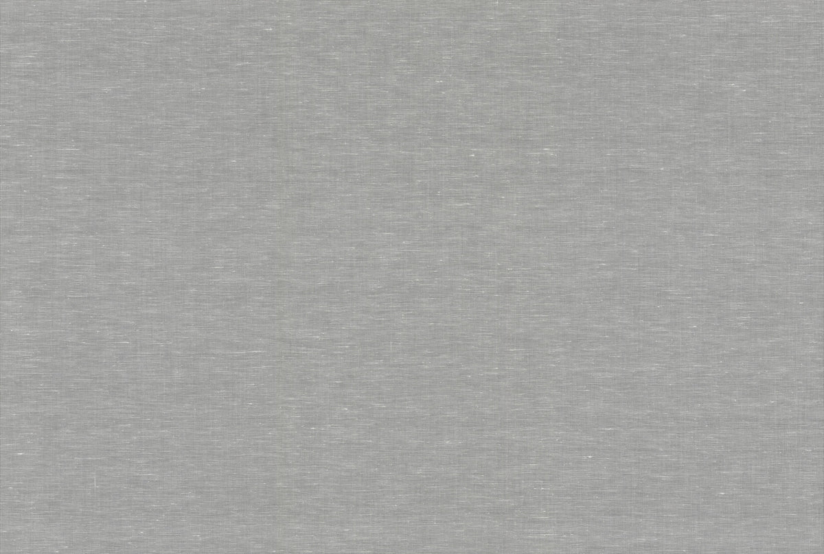 Hempfield Weave Loomed Wallpaper by York Wallcoverings features a light gray textured surface with subtle vertical and horizontal lines, evoking a linen-like look. The wallpaper has a soft appearance, with gentle mottling and faint shading variations throughout the material.