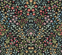 Garden Terrace Wallpaper Wallpaper York Double Roll Black/Multi 