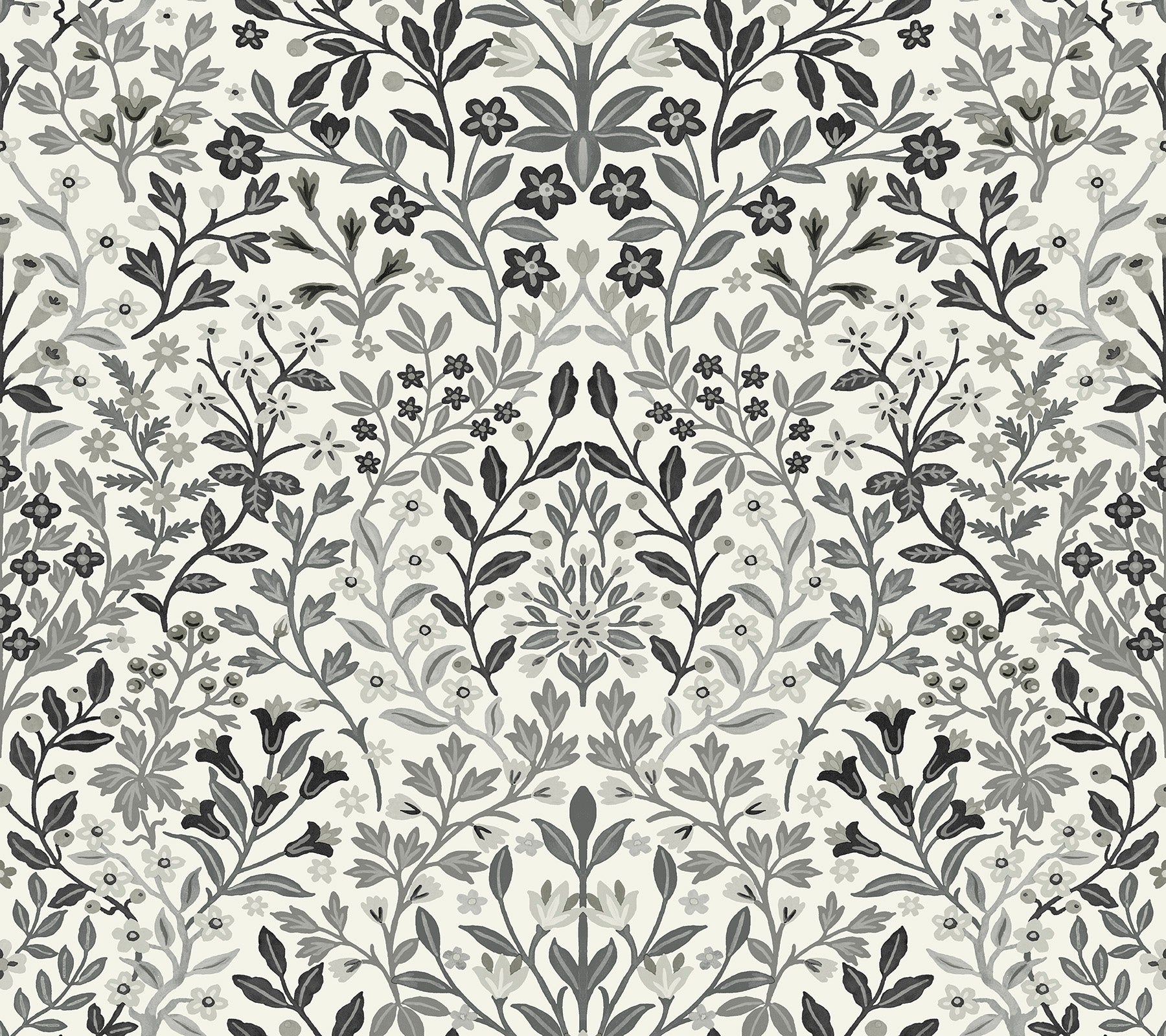 Garden Terrace Wallpaper Wallpaper York Double Roll White/Black 