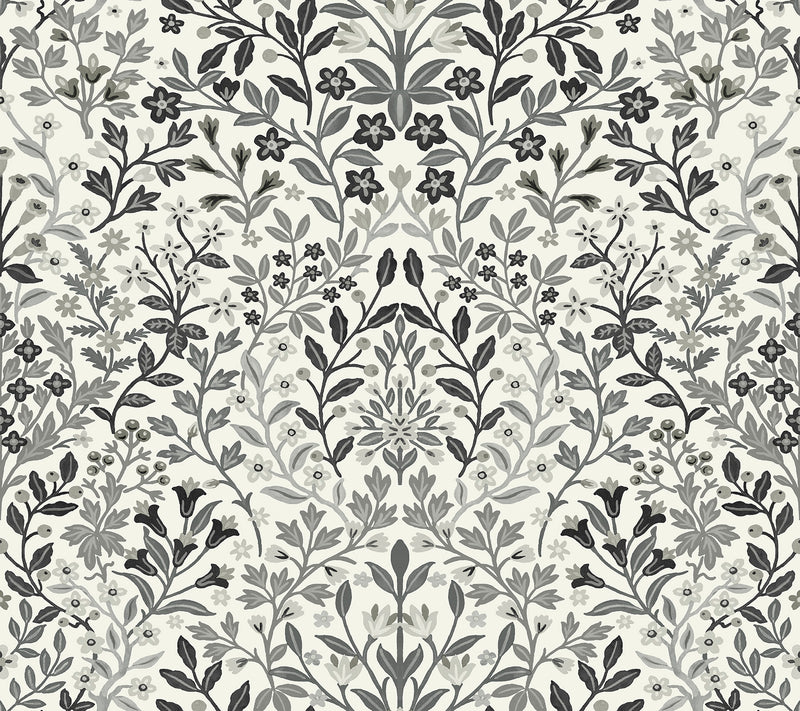 Garden Terrace Wallpaper Wallpaper York Double Roll White/Black 