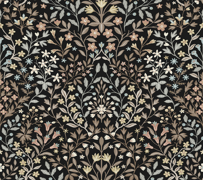 Garden Terrace Wallpaper Wallpaper York Double Roll Black/Neutral 