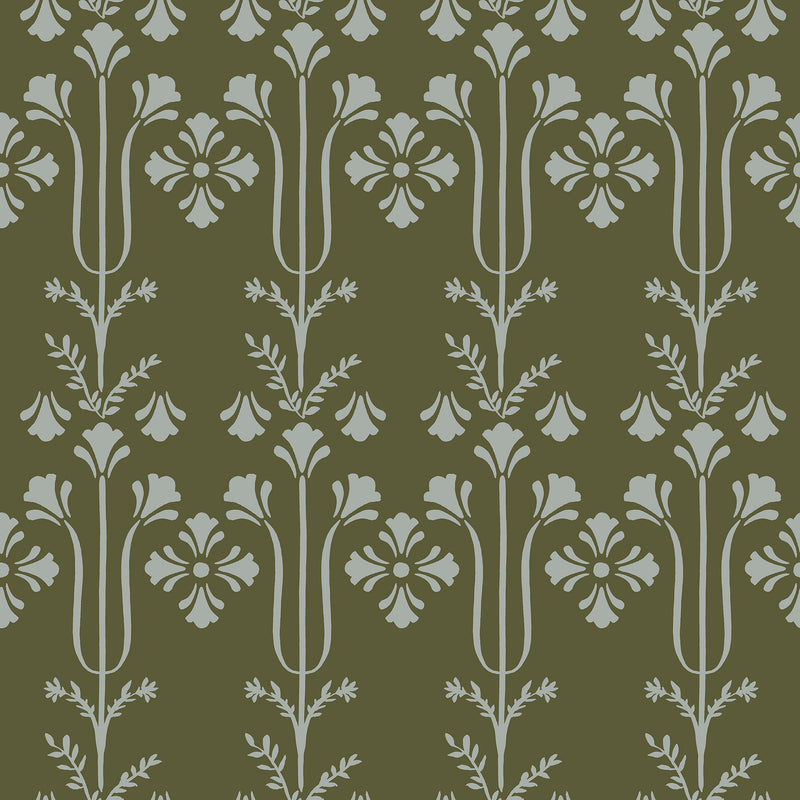 Lydia Wallpaper Wallpaper York Double Roll Moss 