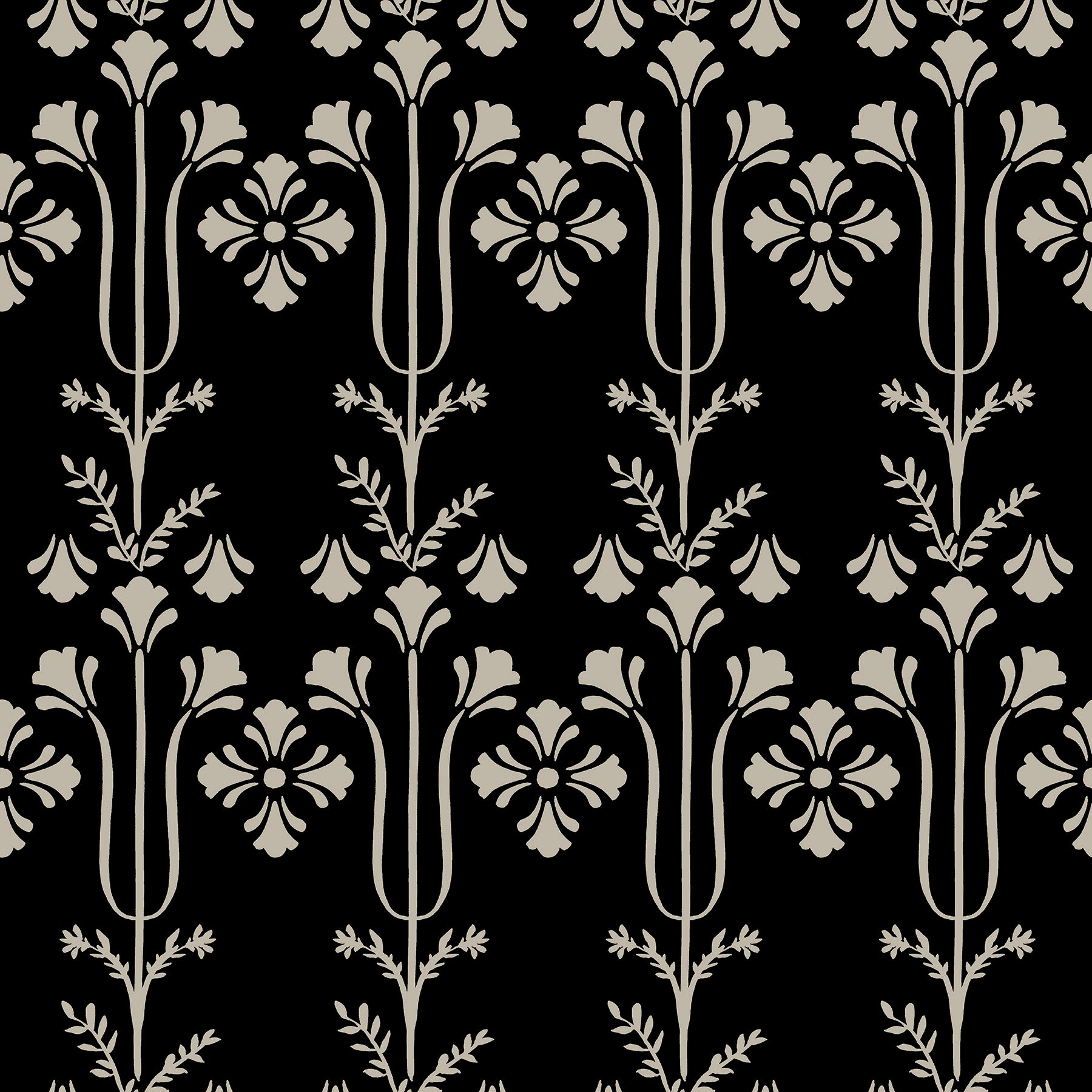 Lydia Wallpaper Wallpaper York Double Roll Black 