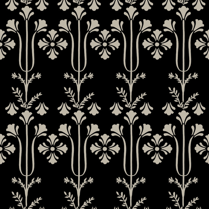 Lydia Wallpaper Wallpaper York Double Roll Black 