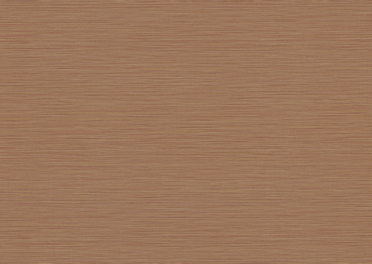 Introducing Cannete Wallpaper by York Wallcoverings—a design featuring seamless orange-brown horizontal lines that evoke the look of woven fabric or textured wallpaper, creating a sophisticated, subtly striped pattern across any surface.