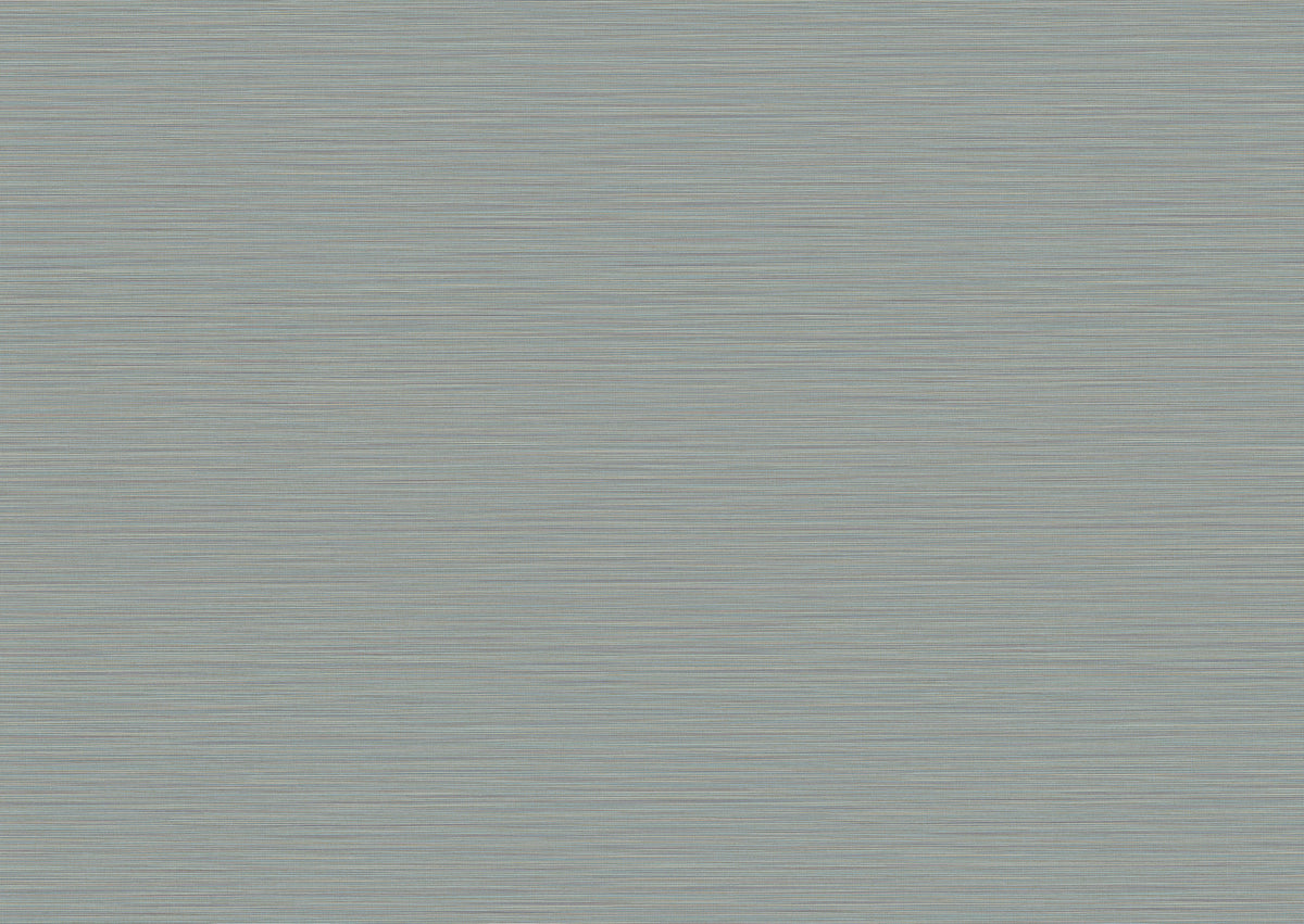Cannete Wallpaper by York Wallcoverings features a light blue textured background with subtle horizontal lines that evoke the look of woven fabric or a brushed surface. The uniform pattern creates a calm and minimalist visual effect, perfect for serene interiors.