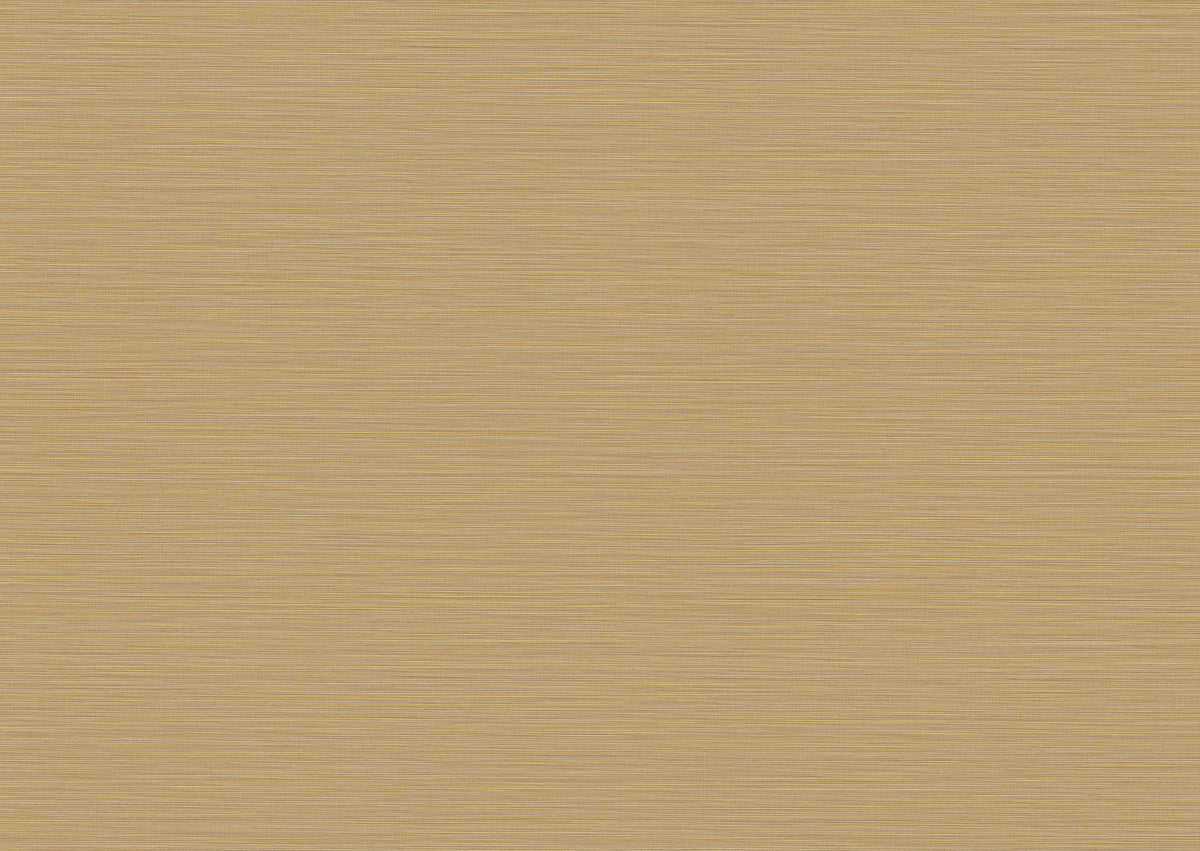 Cannete Wallpaper by York Wallcoverings features a light brown textured background with subtle horizontal lines reminiscent of wood grain or woven fabric. The uniform pattern lends a natural and minimalist look to any space.