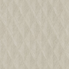 Magnolia Home Challenger Wallpaper featuring a beige, diamond-patterned geometric design with a textured, line-drawn appearance.