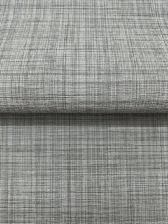 Magnolia Home Crossroad Wallpaper in gray with a textured, subtle grid pattern of fine intersecting lines.