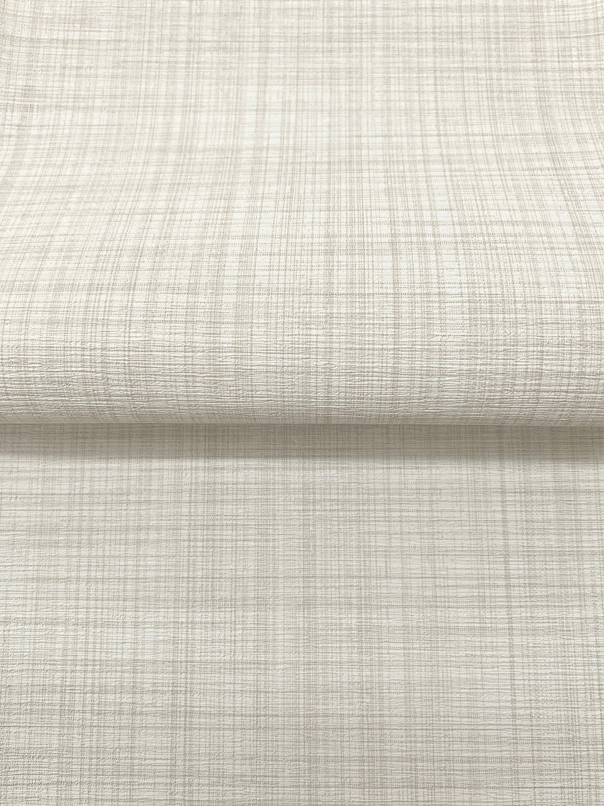 Magnolia Home Crossroad Wallpaper featuring an off-white, subtle textured grid pattern of intersecting horizontal and vertical lines.