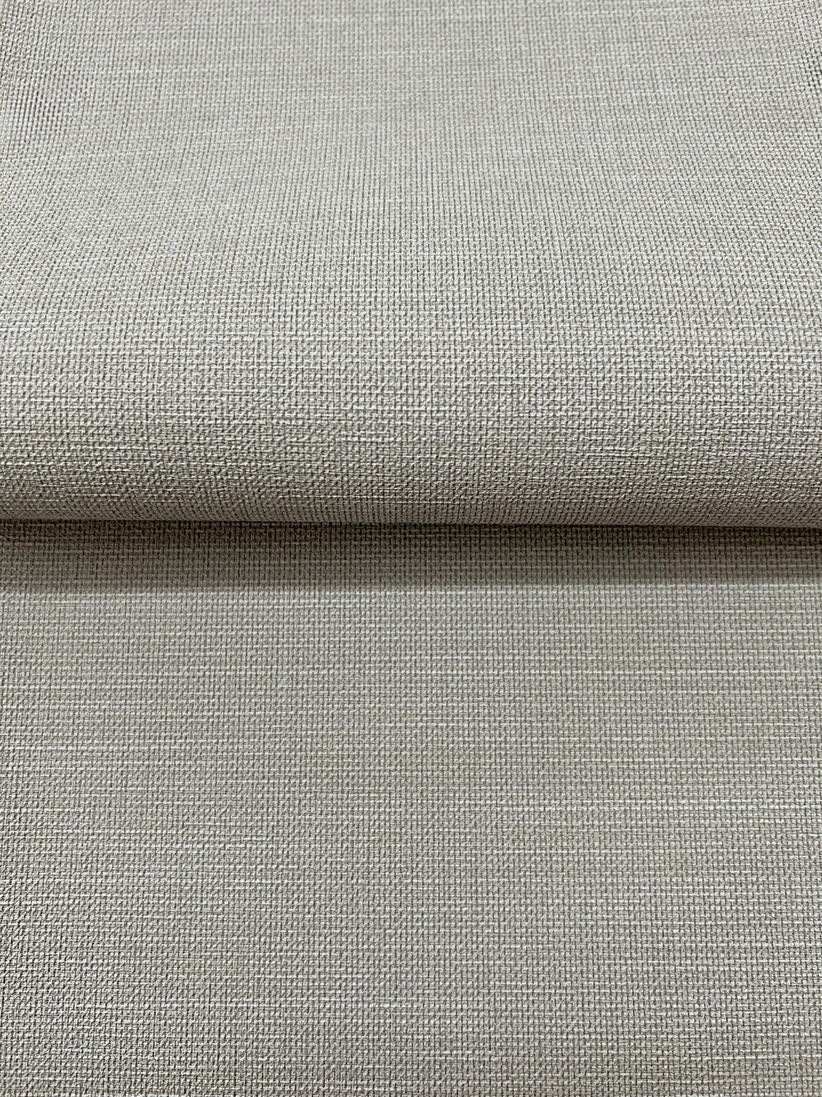 Light gray Magnolia Home Meadowbrook Wallpaper with a subtle, fine-weave texture.