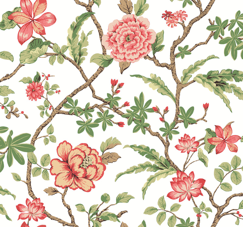 Courtyard Botanical Wallpaper Wallpaper Ronald Redding Double Roll Rose 