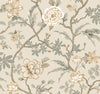 Courtyard Botanical Wallpaper Wallpaper Ronald Redding Double Roll Neutral 