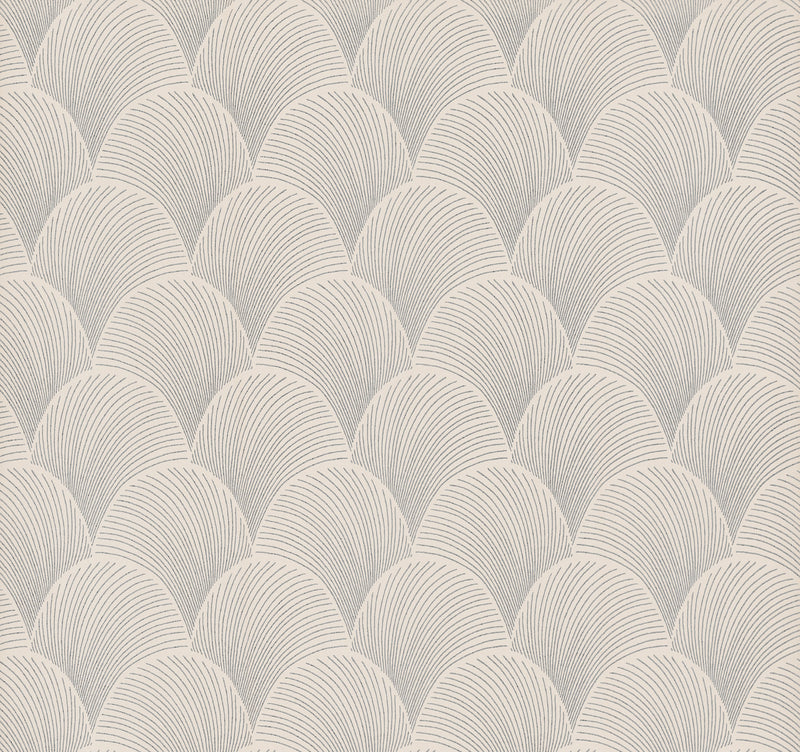 Metallic Scallop Wallpaper Wallpaper Candice Olson Double Roll Cream 