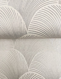 Metallic Scallop Wallpaper Wallpaper Candice Olson   