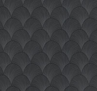 Metallic Scallop Wallpaper Wallpaper Candice Olson Double Roll Black 