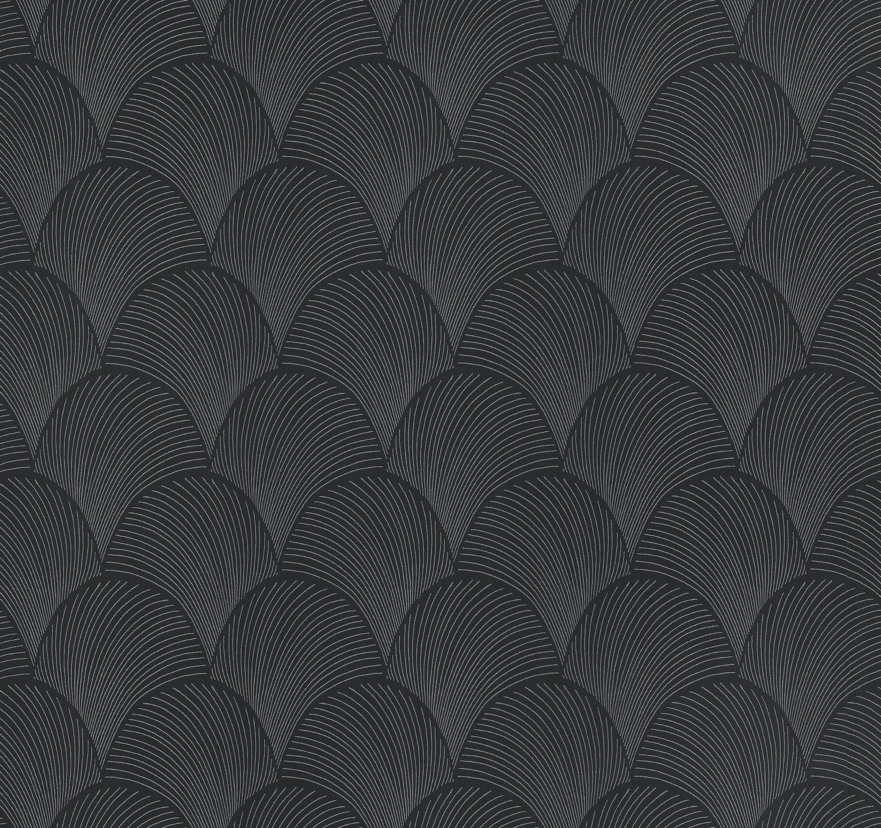 Metallic Scallop Wallpaper Wallpaper Candice Olson Double Roll Black 