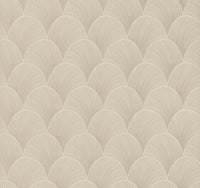 Metallic Scallop Wallpaper Wallpaper Candice Olson Double Roll Beige 