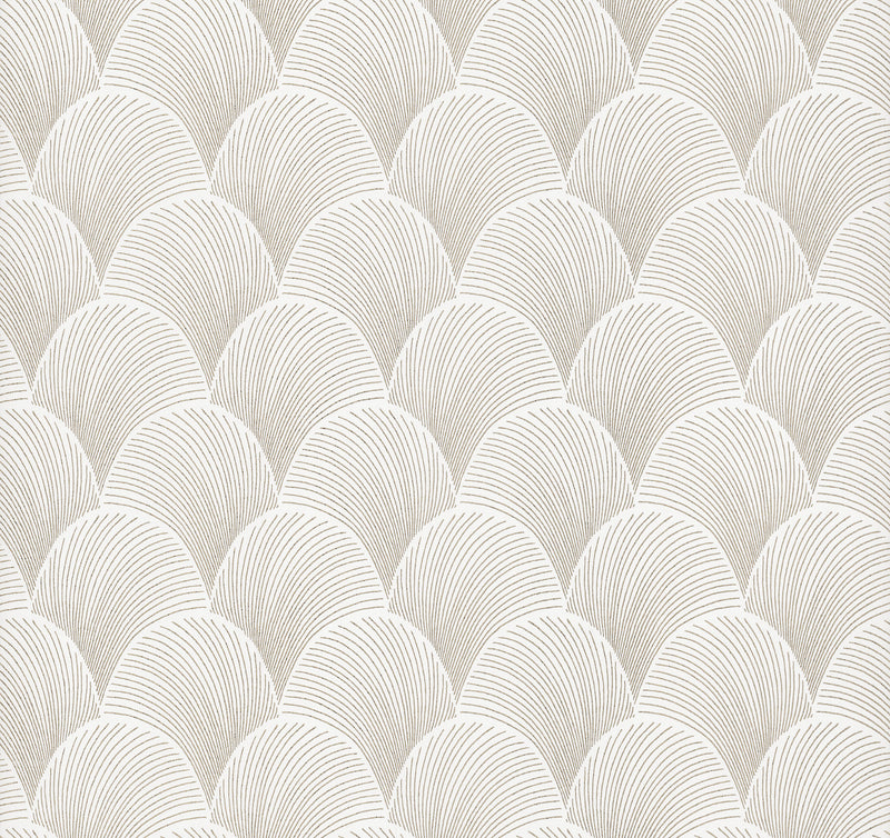 Metallic Scallop Wallpaper Wallpaper Candice Olson Double Roll White 