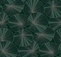 Layered Lily Pads Wallpaper Wallpaper Candice Olson Double Roll Deep Green 