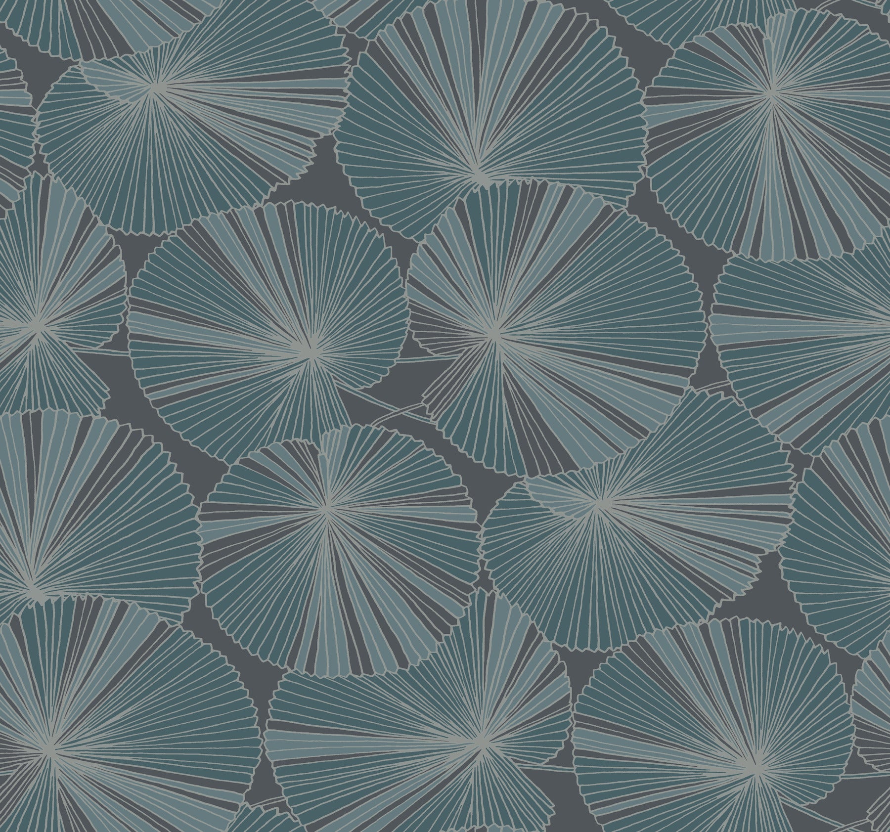 Layered Lily Pads Wallpaper Wallpaper Candice Olson Double Roll Deep Blue 