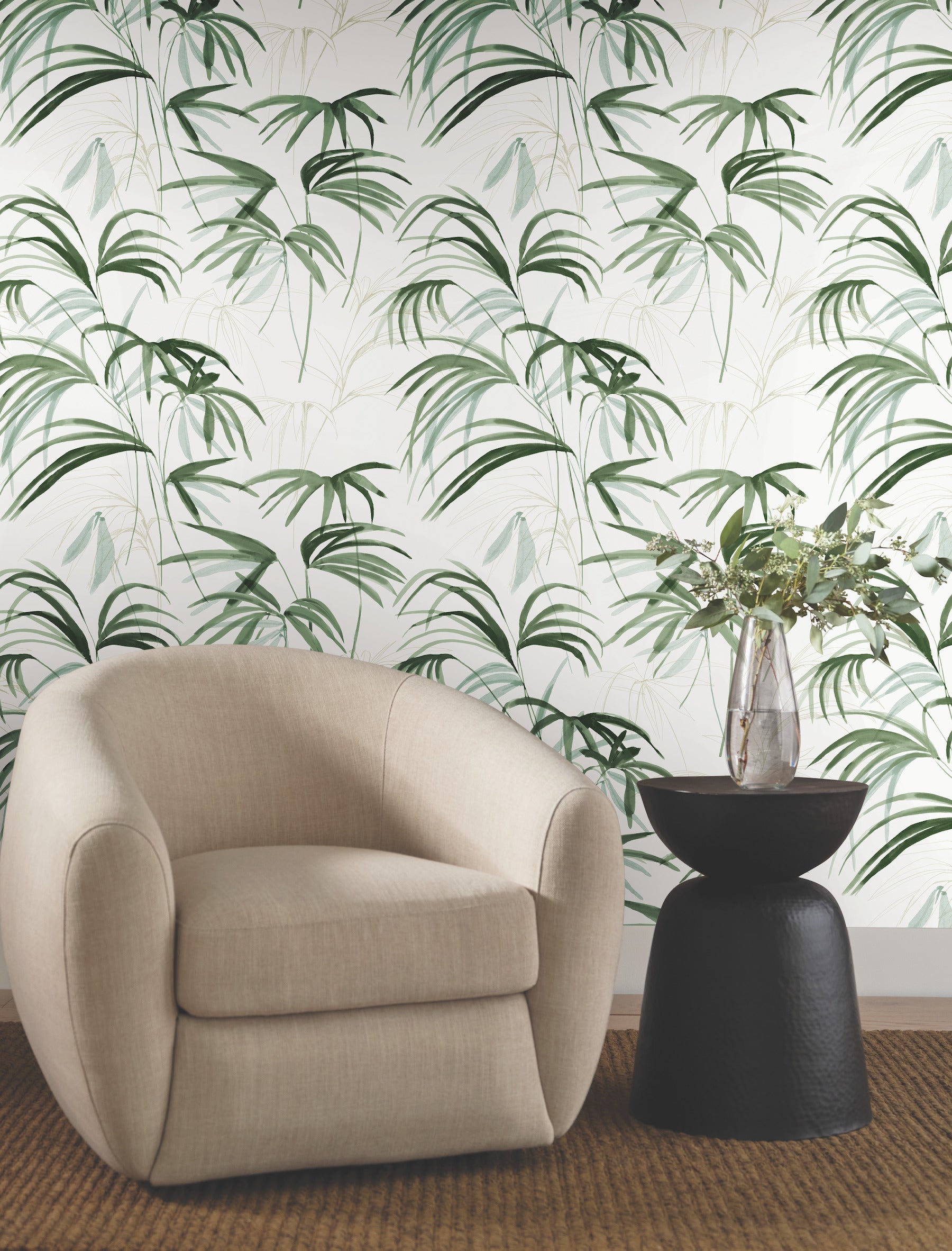 Inky Palms Wallpaper Wallpaper Candice Olson   