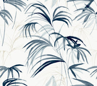 Inky Palms Wallpaper Wallpaper Candice Olson Double Roll Blue 