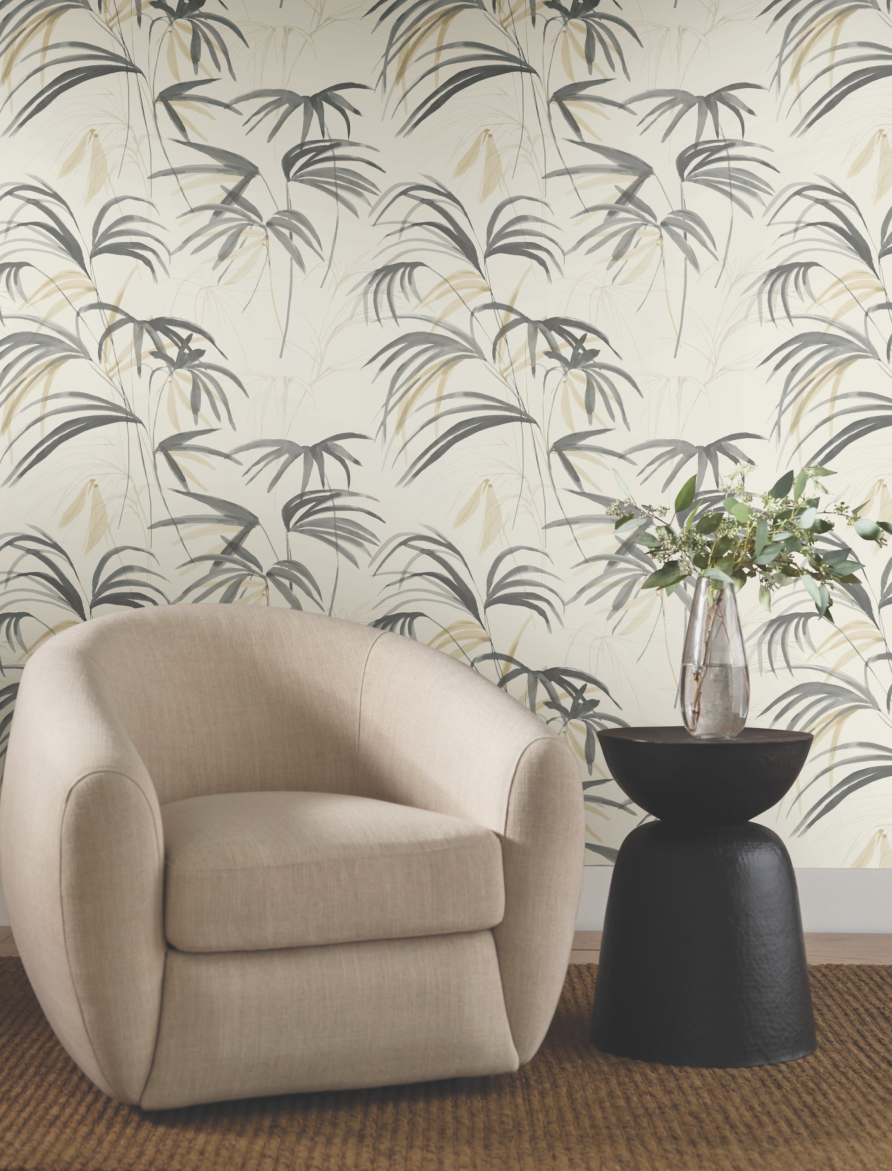 Inky Palms Wallpaper Wallpaper Candice Olson   