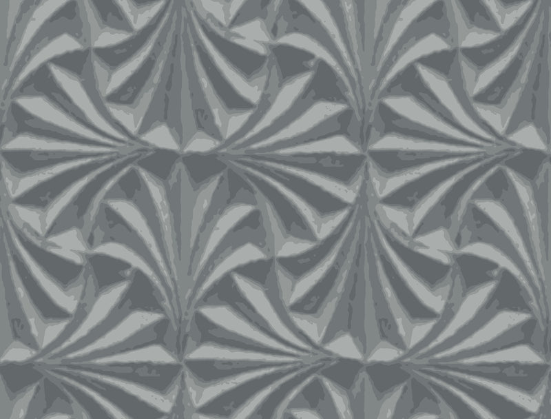 Sculpted Fans Wallpaper Wallpaper Candice Olson Double Roll Charcoal 