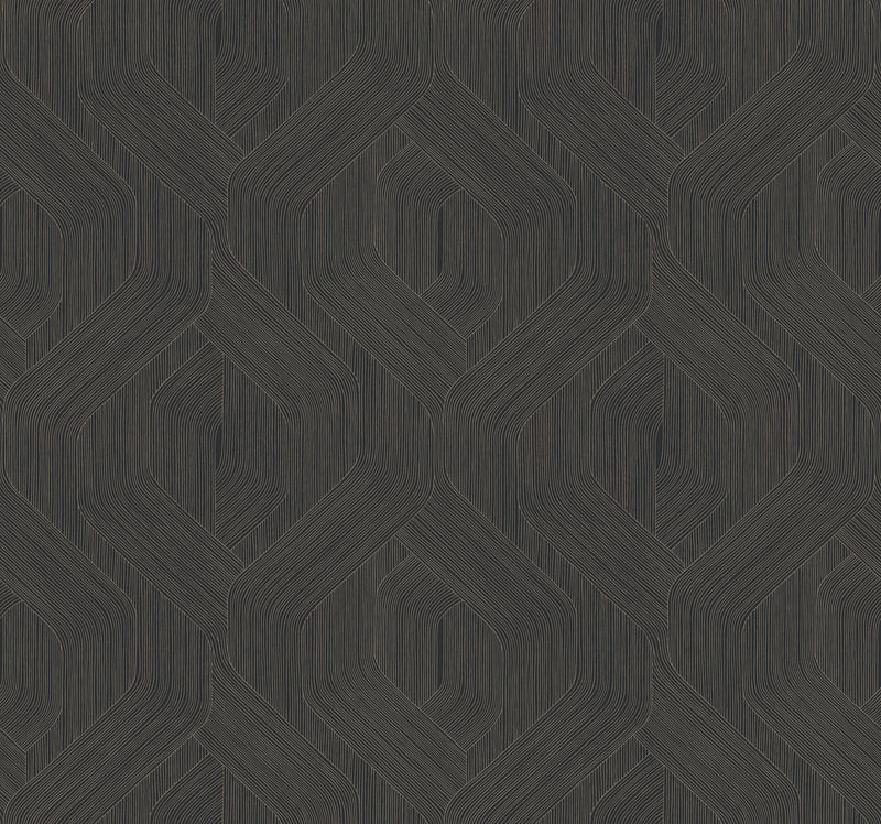 Fine Line Geometric Wallpaper Wallpaper Candice Olson Double Roll Black 