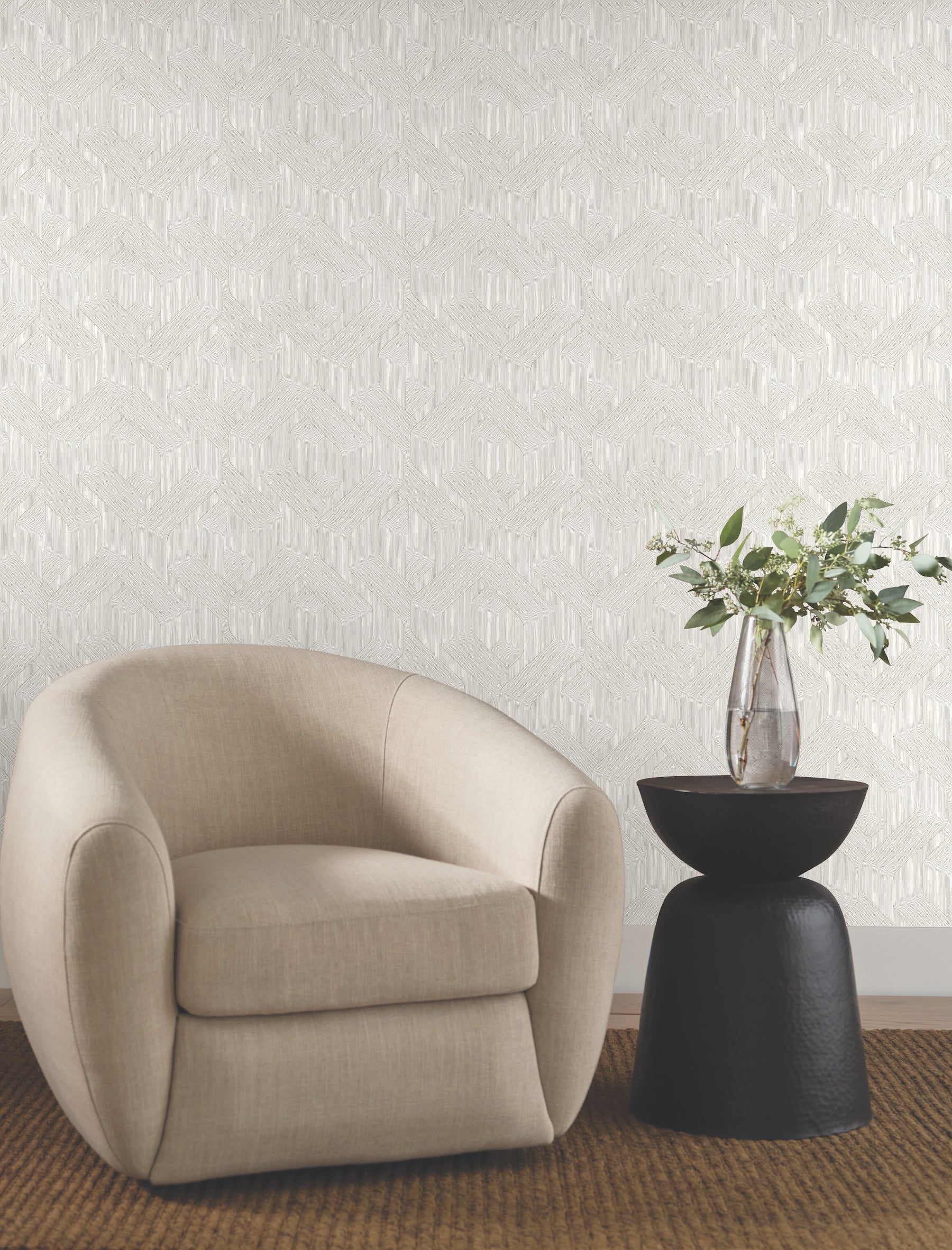 Fine Line Geometric Wallpaper Wallpaper Candice Olson   