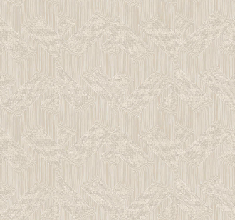 Fine Line Geometric Wallpaper Wallpaper Candice Olson Double Roll Beige 